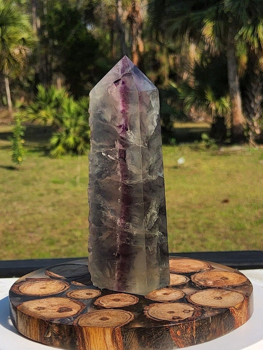 Rainbow Fluorite Tower 3.9 oz Natural Stone