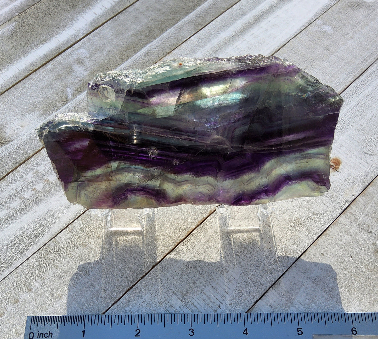 Feather Rainbow Fluorite Slab 12.3 oz Natural Stone