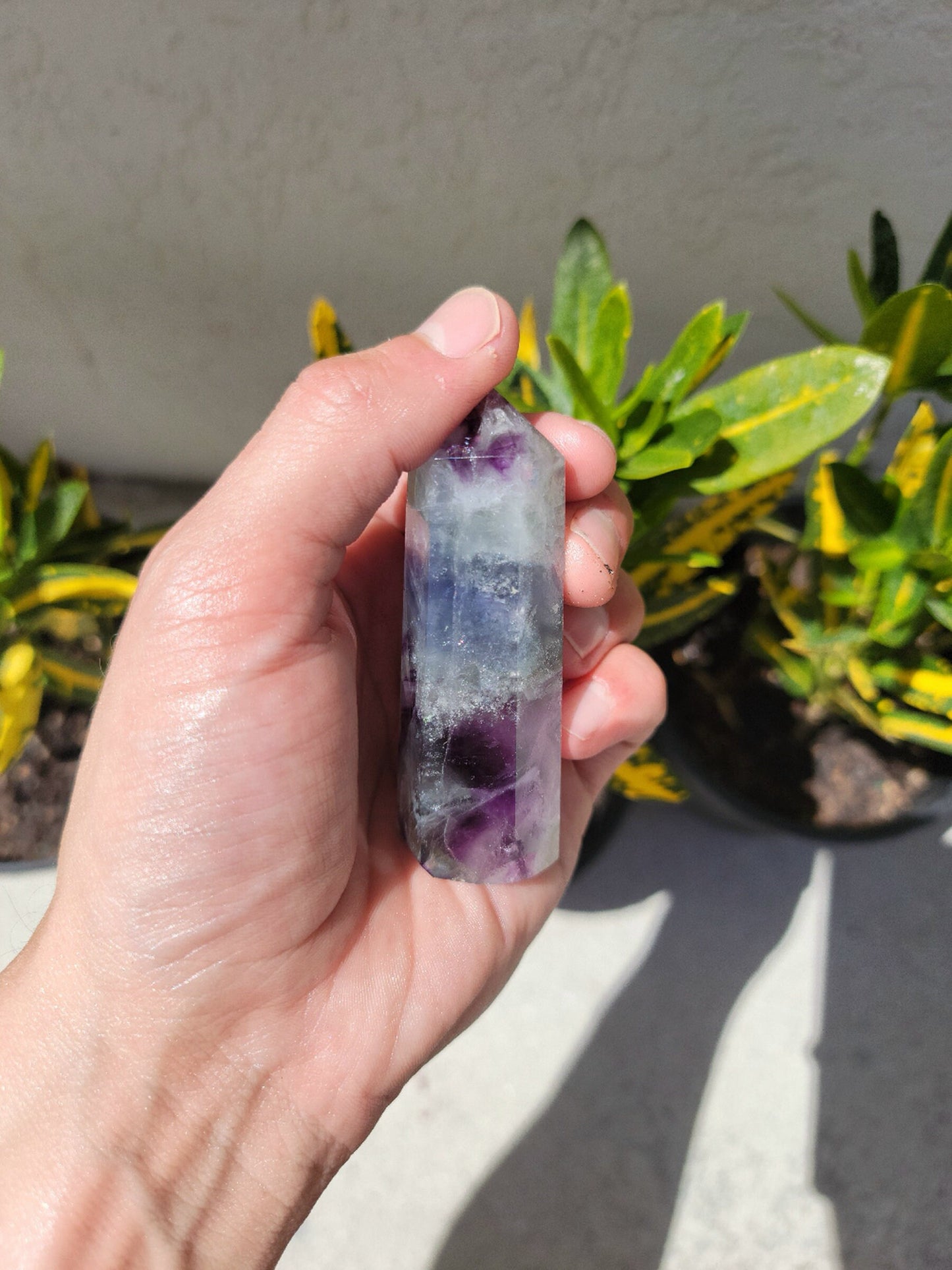 Rainbow Feather Fluorite Tower 3.25 oz Natural Stone