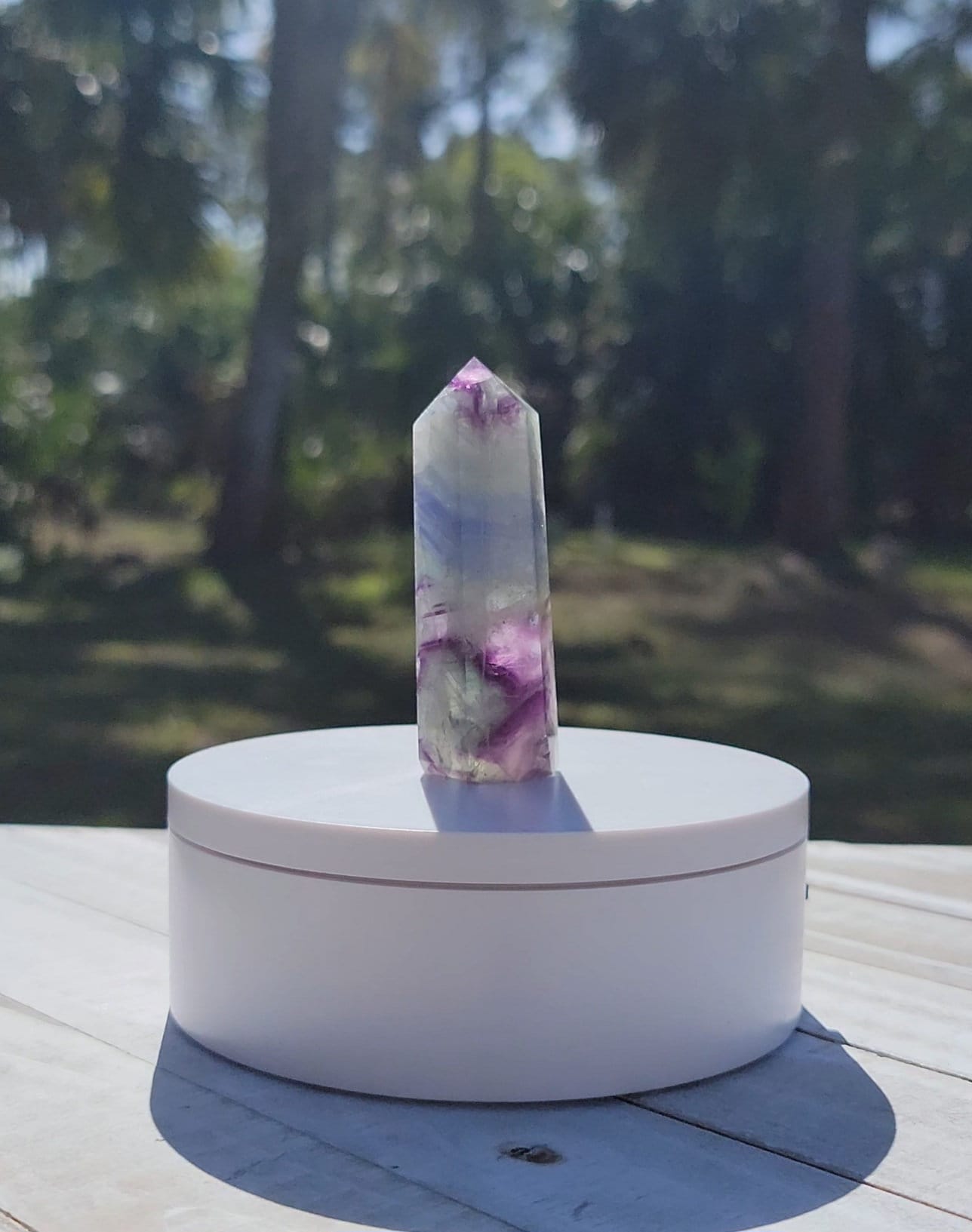 Rainbow Feather Fluorite Tower 3.25 oz Natural Stone