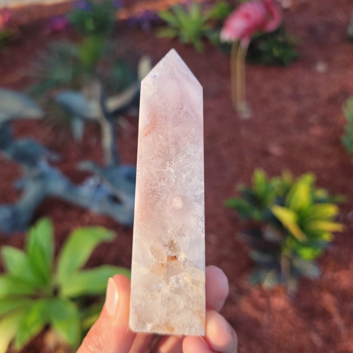 Pink Amethyst Crystal Tower 5.3oz Natural Stone