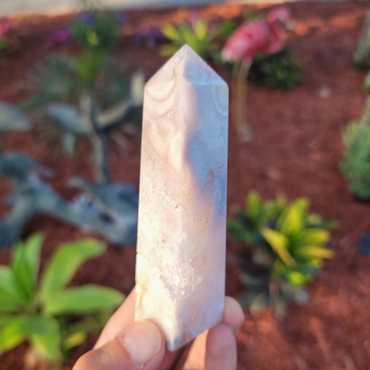 Pink Amethyst Crystal Tower 5.3oz Natural Stone