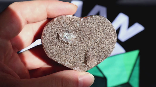 Cranberry Sugar Amethyst Stalactite Heart F