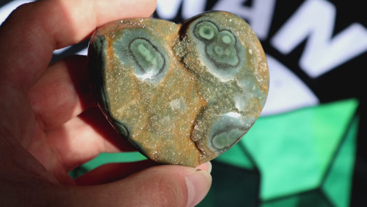 Green Sugar Amethyst Stalactite Druze Heart K