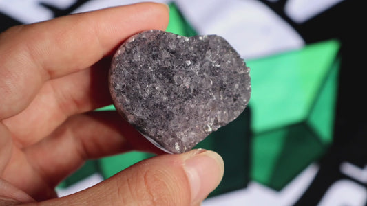 Druzy Amethyst Heart B