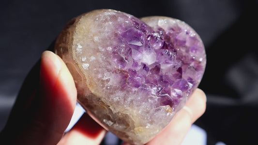 Gemmy Amethyst Cluster Heart Y
