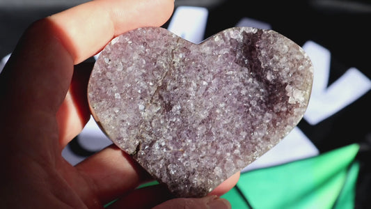 Amethyst Druze Heart Q