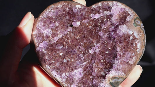 Amethyst Stalactite Druze Heart AB