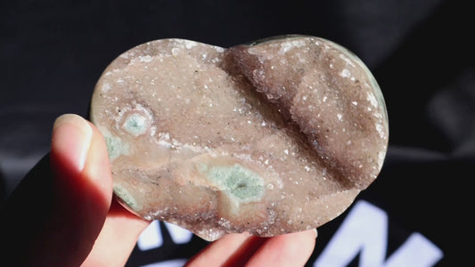 Pink Druze Amethyst Stalactite Heart W