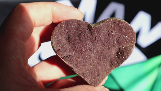 Cranberry Sugar Amethyst Druze Heart M
