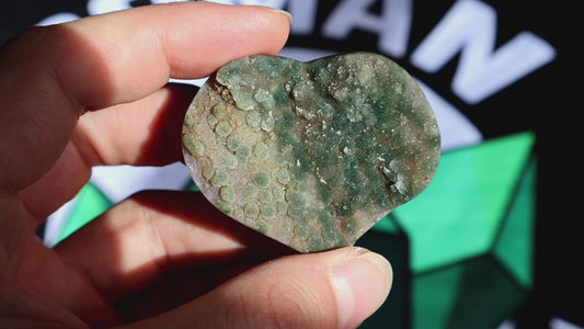 Druzy Green Sugar Amethyst Heart