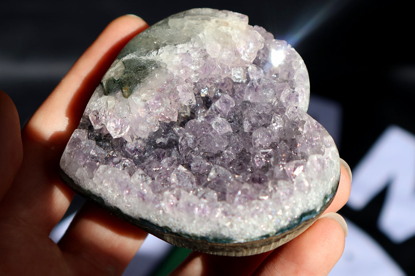 Amethyst Cluster Heart R
