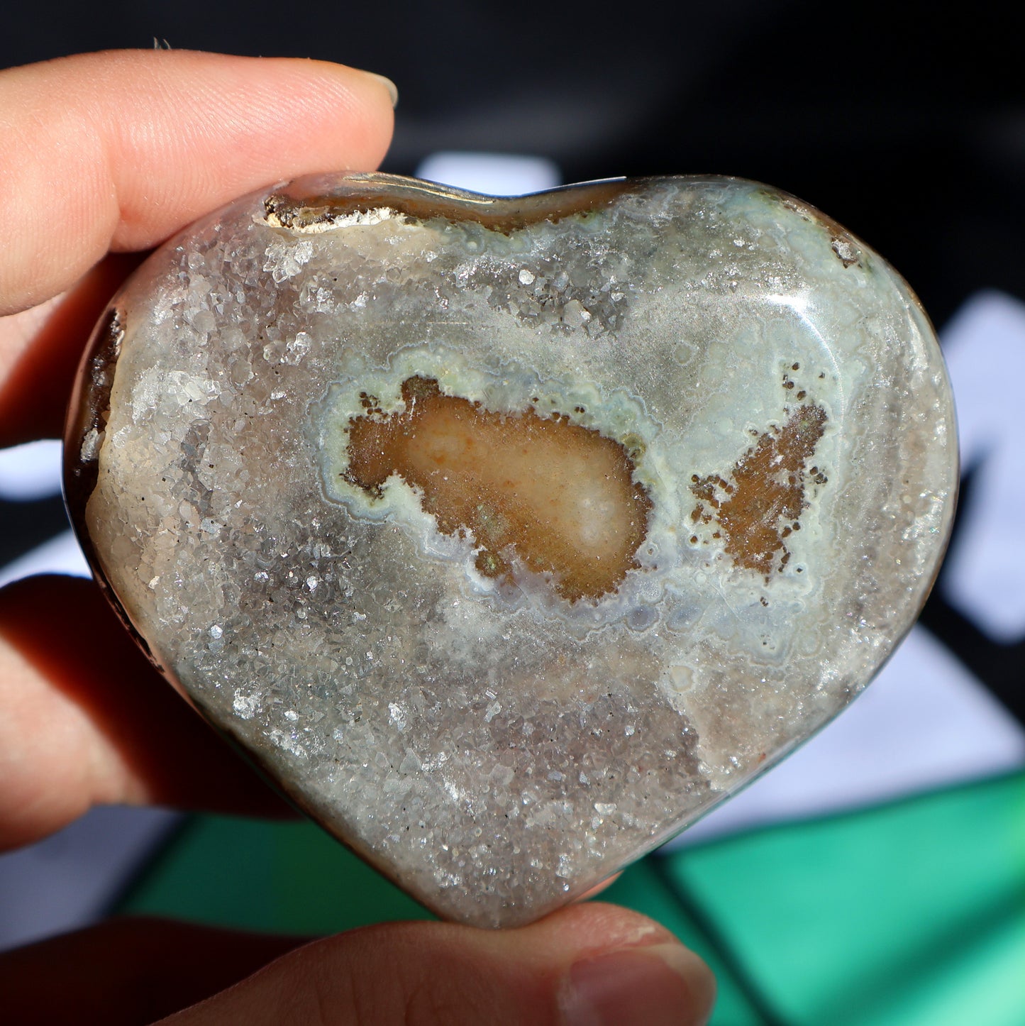 Amethyst Cluster Heart O