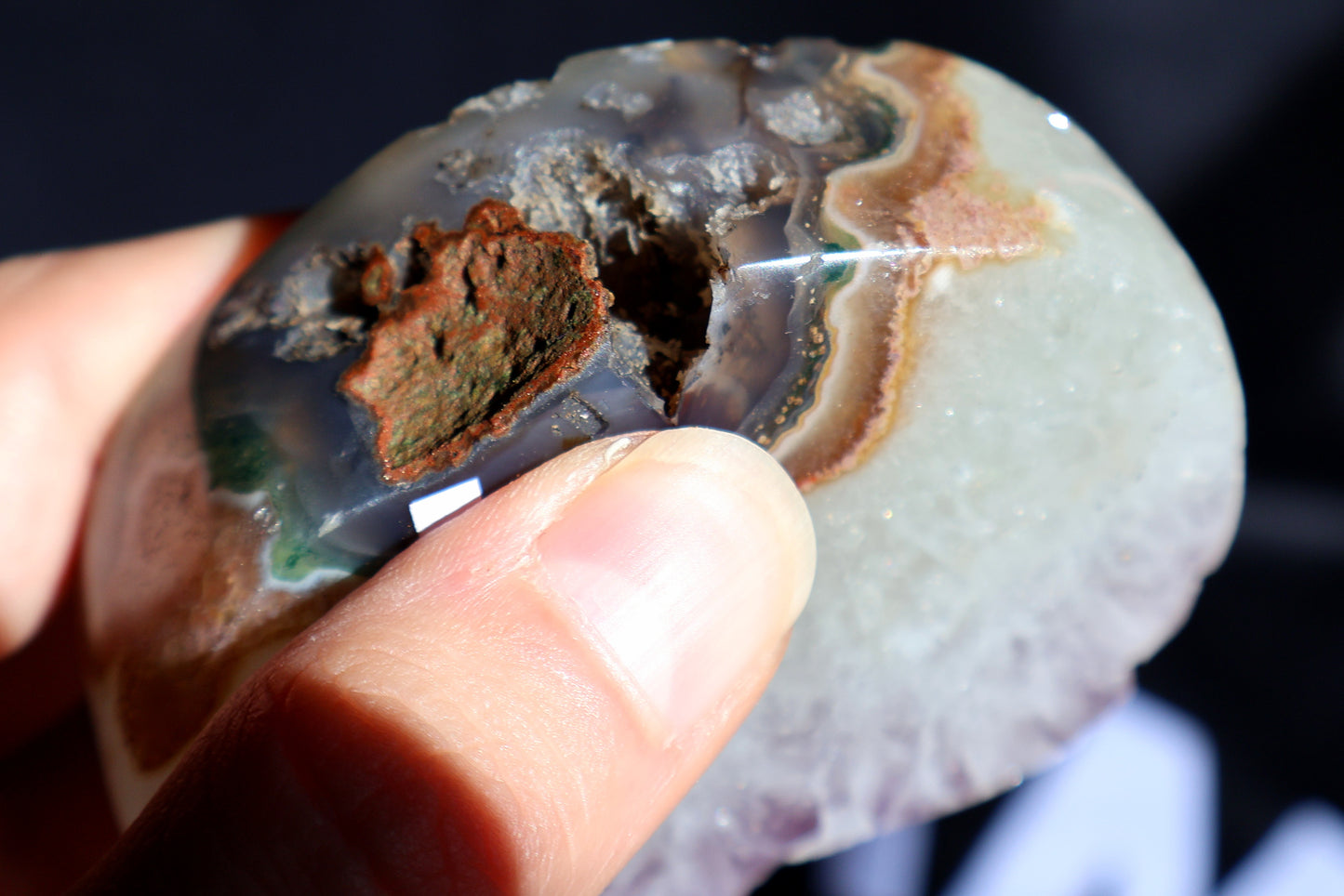 Amethyst Agate Heart X