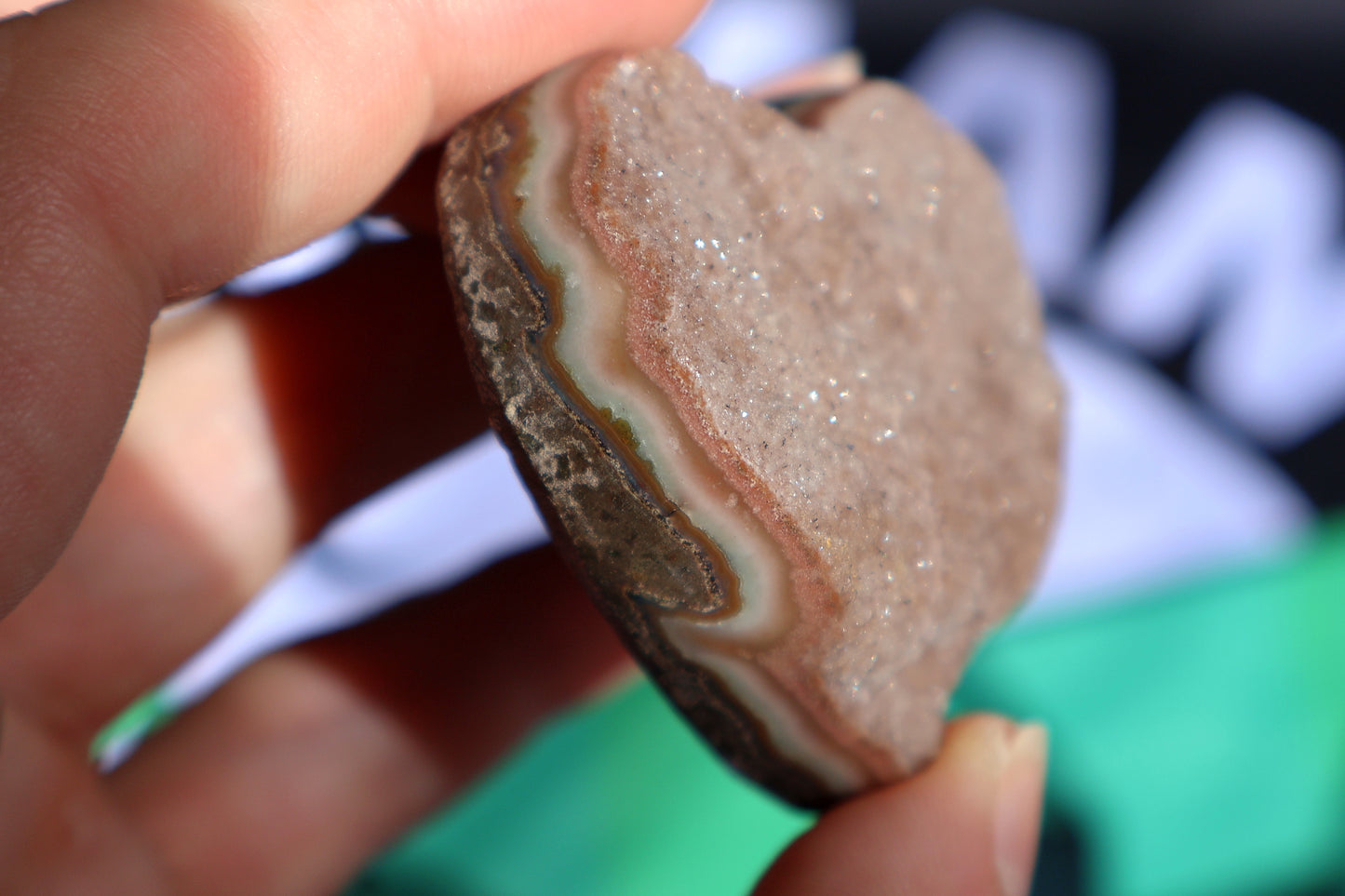 Sugar Cranberry Amethyst Druze Heart D