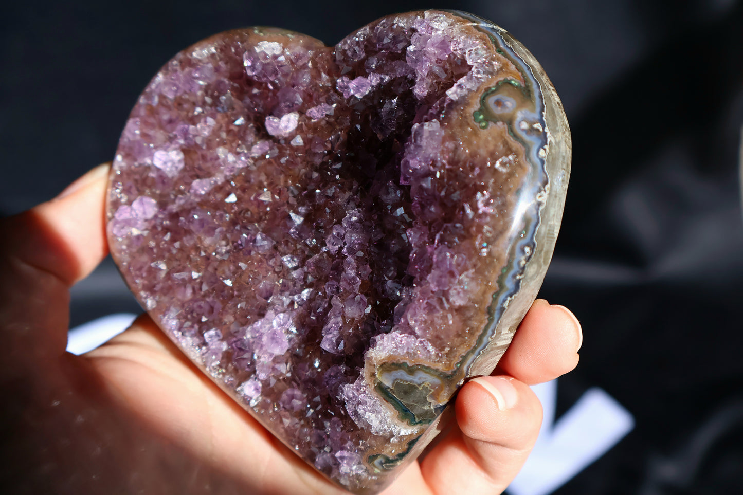 Amethyst Stalactite Druze Heart AB