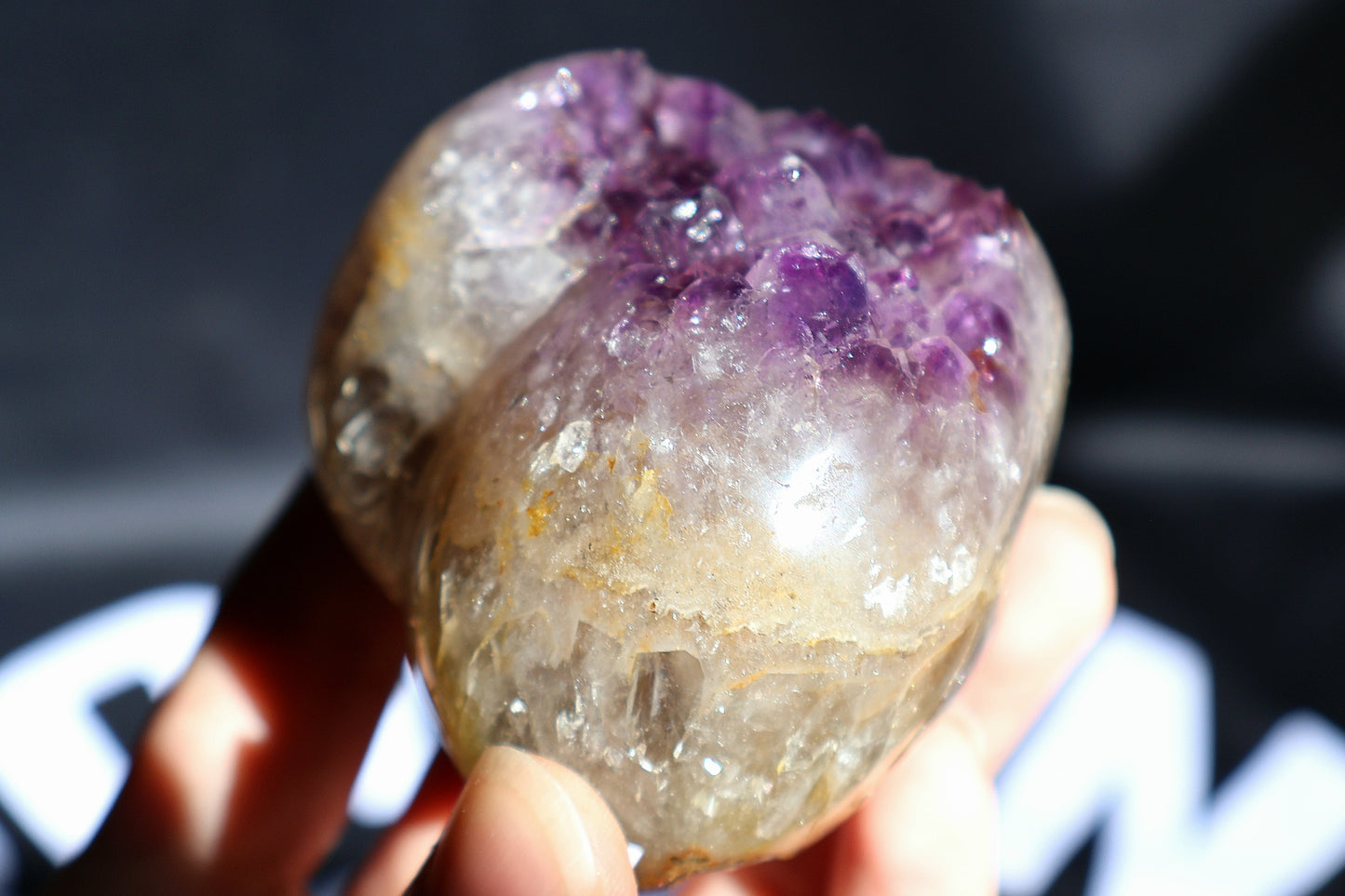 Gemmy Amethyst Cluster Heart Y