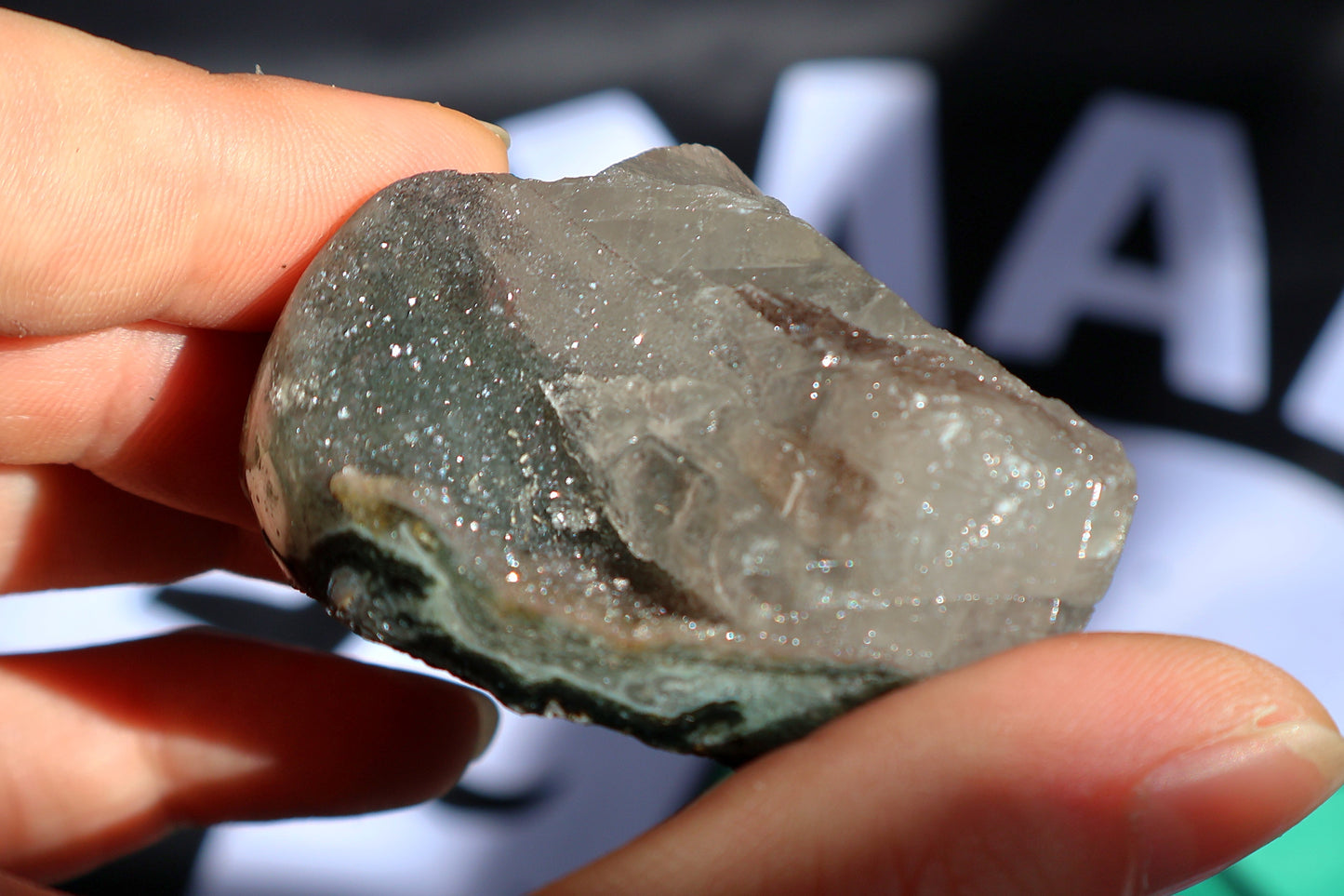 Druze Amethyst Heart with Calcite J