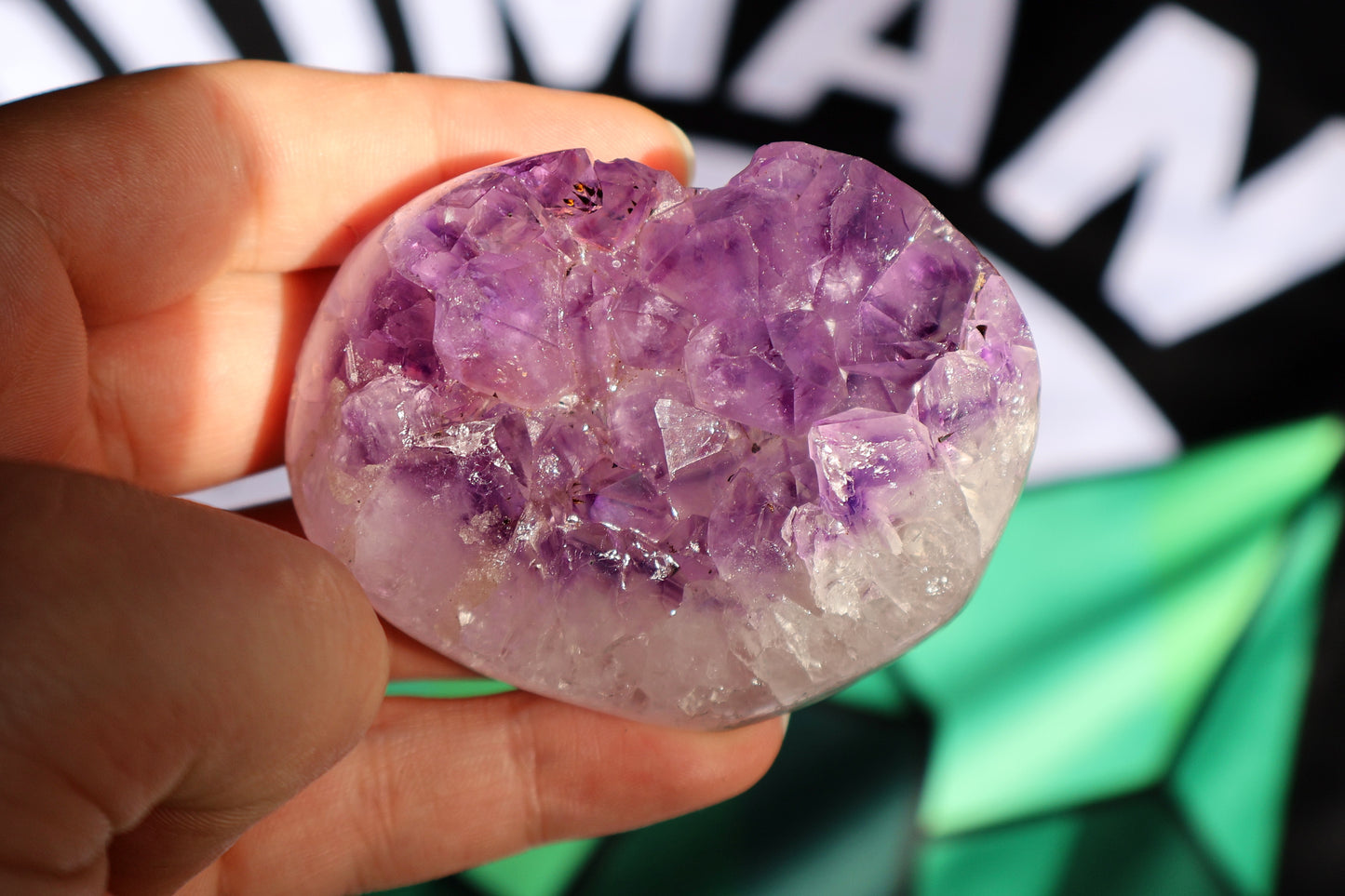 Amethyst Cluster Heart N