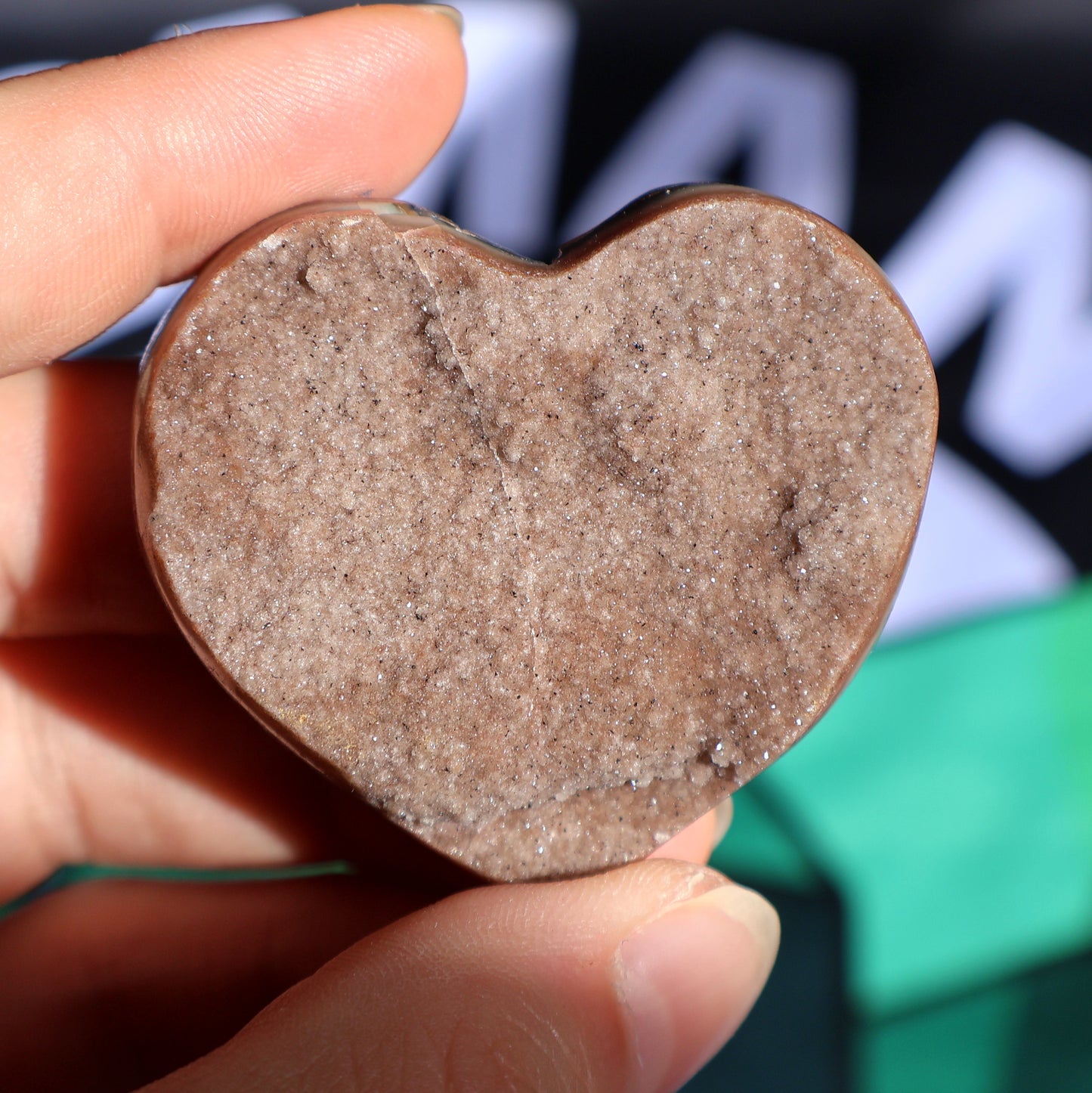 Sugar Cranberry Amethyst Druze Heart D