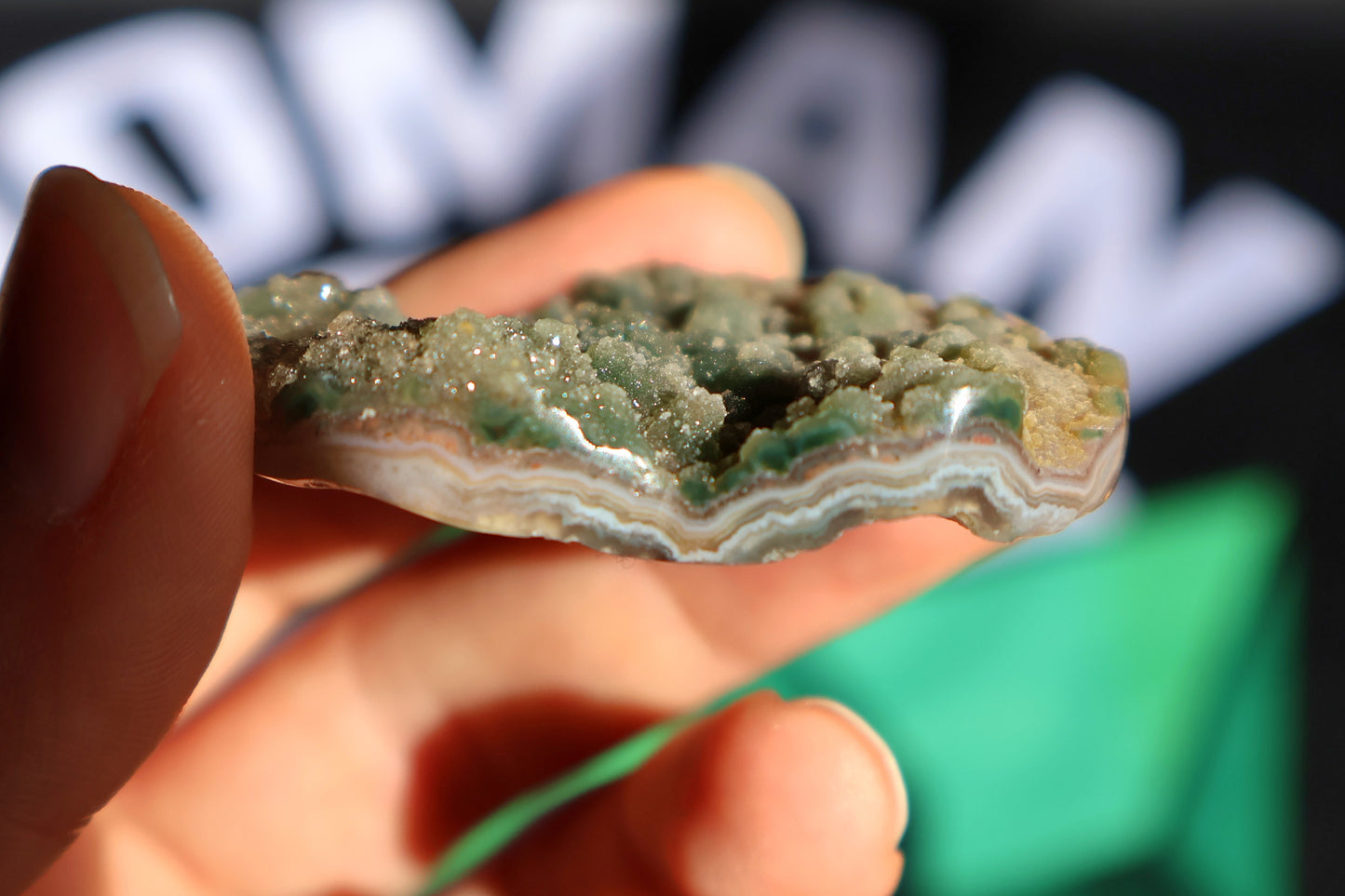 Druzy Green Sugar Amethyst Heart