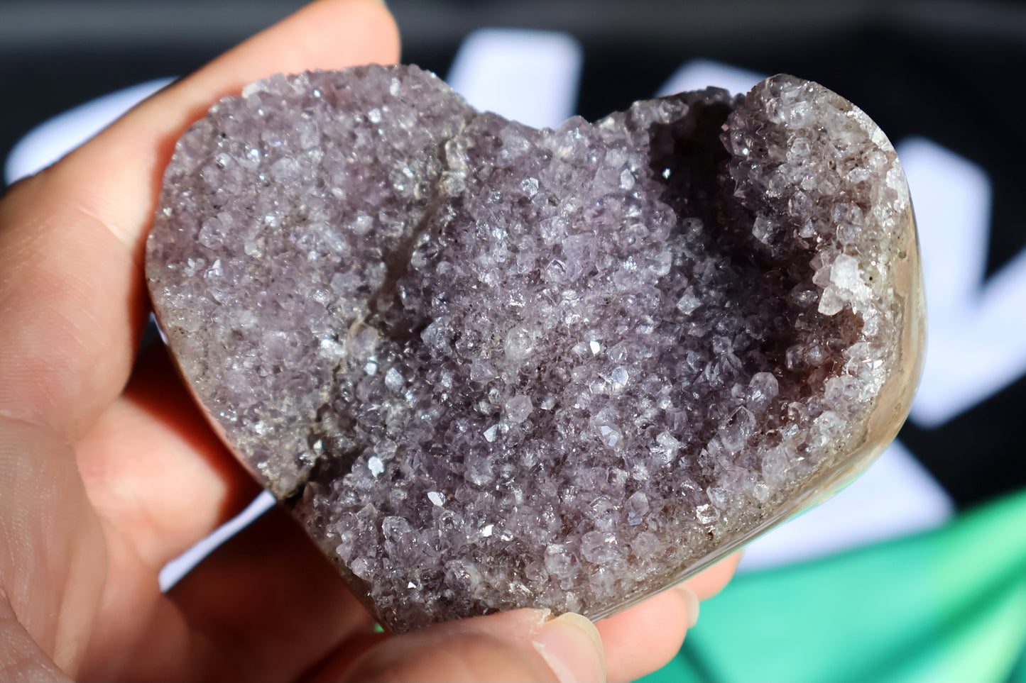 Amethyst Druze Heart Q