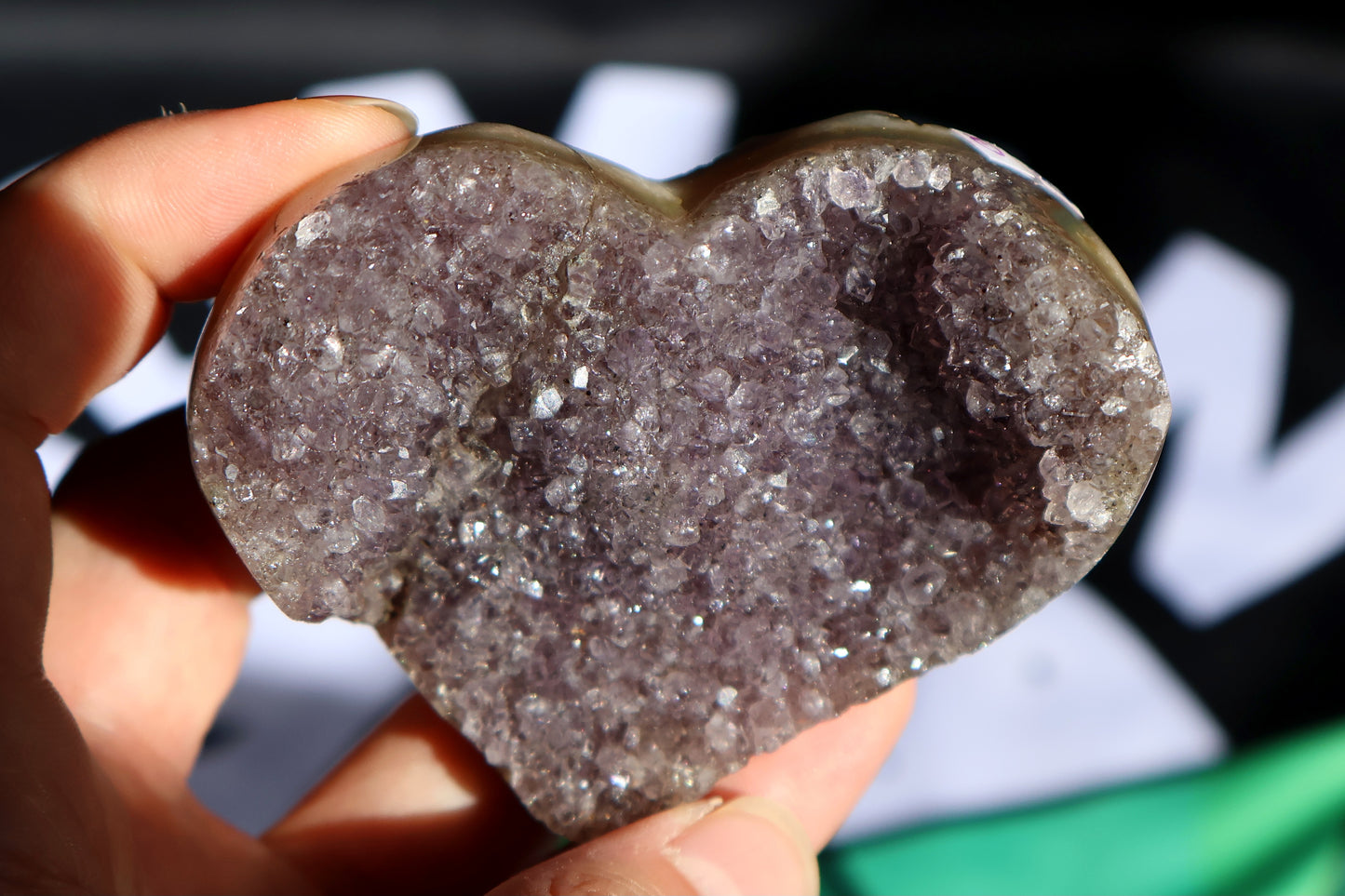 Amethyst Druze Heart Q