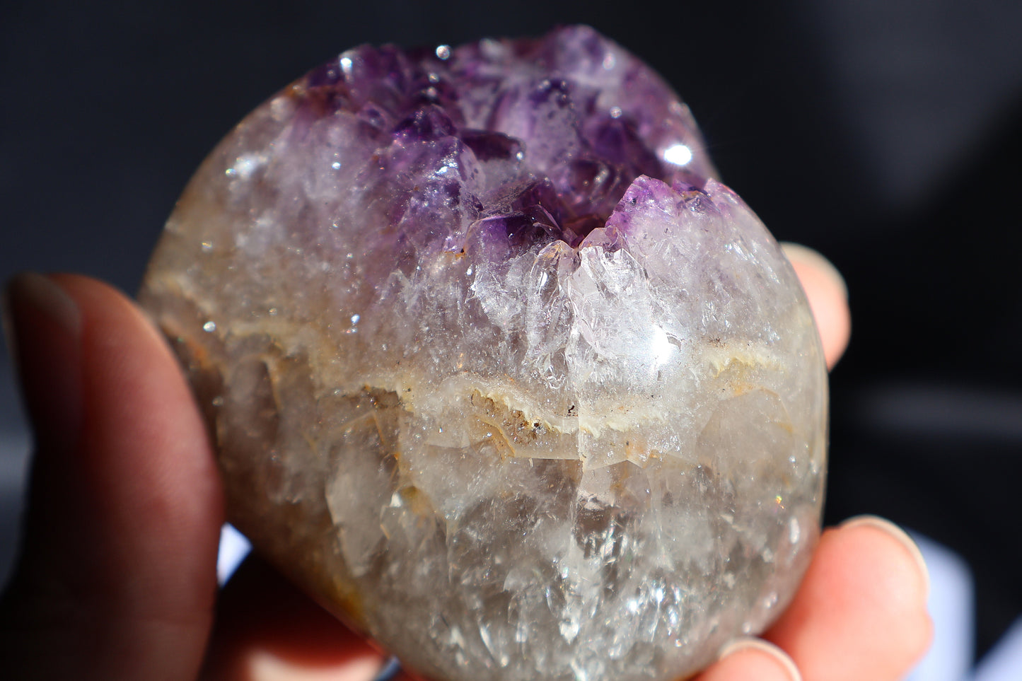 Gemmy Amethyst Cluster Heart Y
