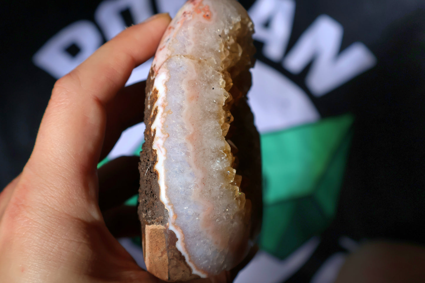 Polished Citrine Geode Cluster D