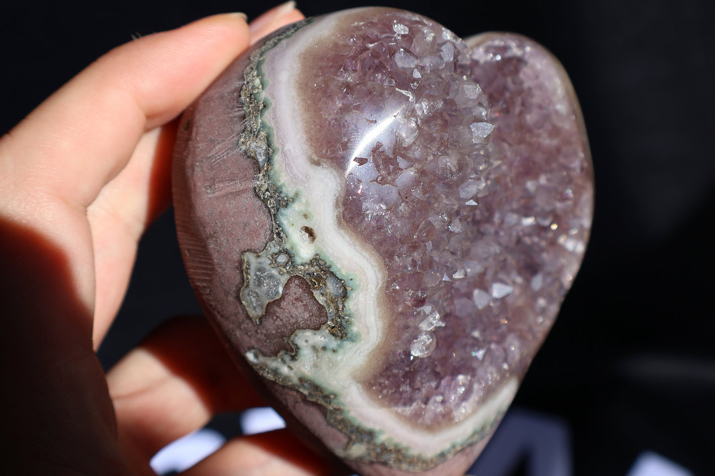 Amethyst Stalactite Heart AA