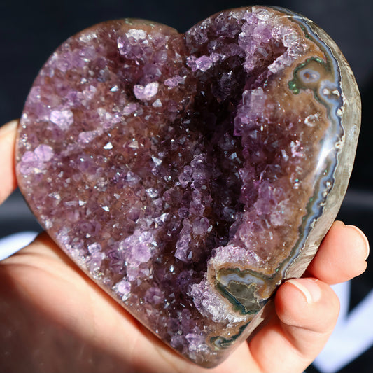 Amethyst Stalactite Druze Heart AB
