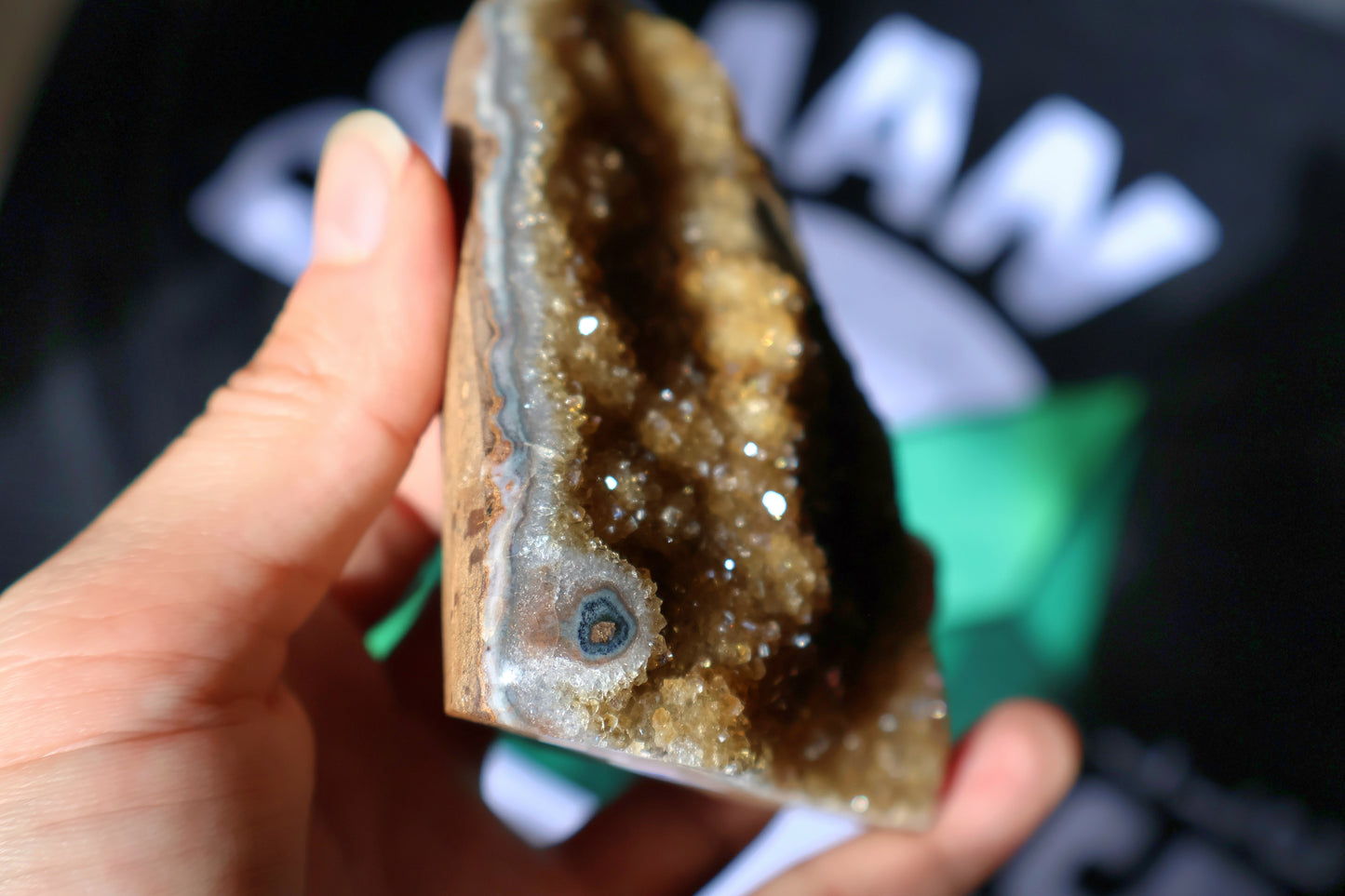 Citrine Stalactite Geode Cluster C