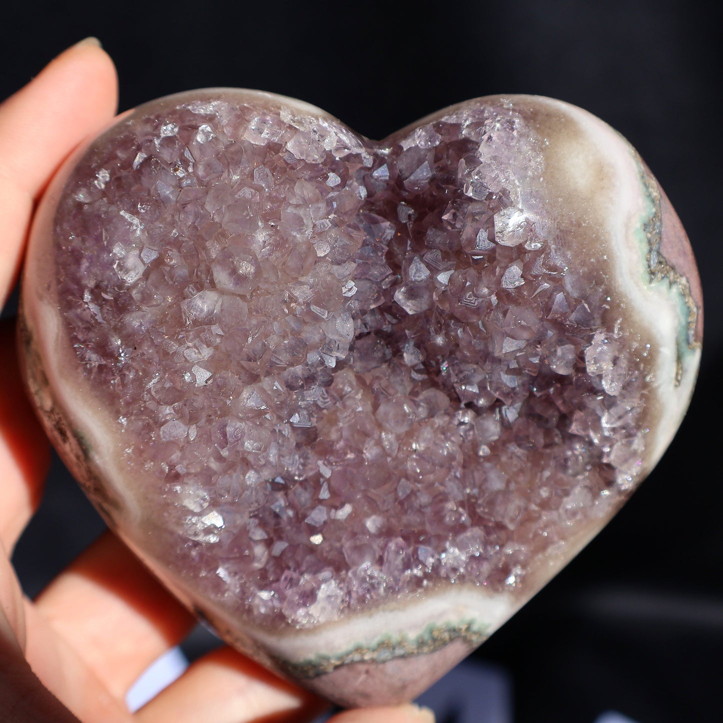 Amethyst Stalactite Heart AA