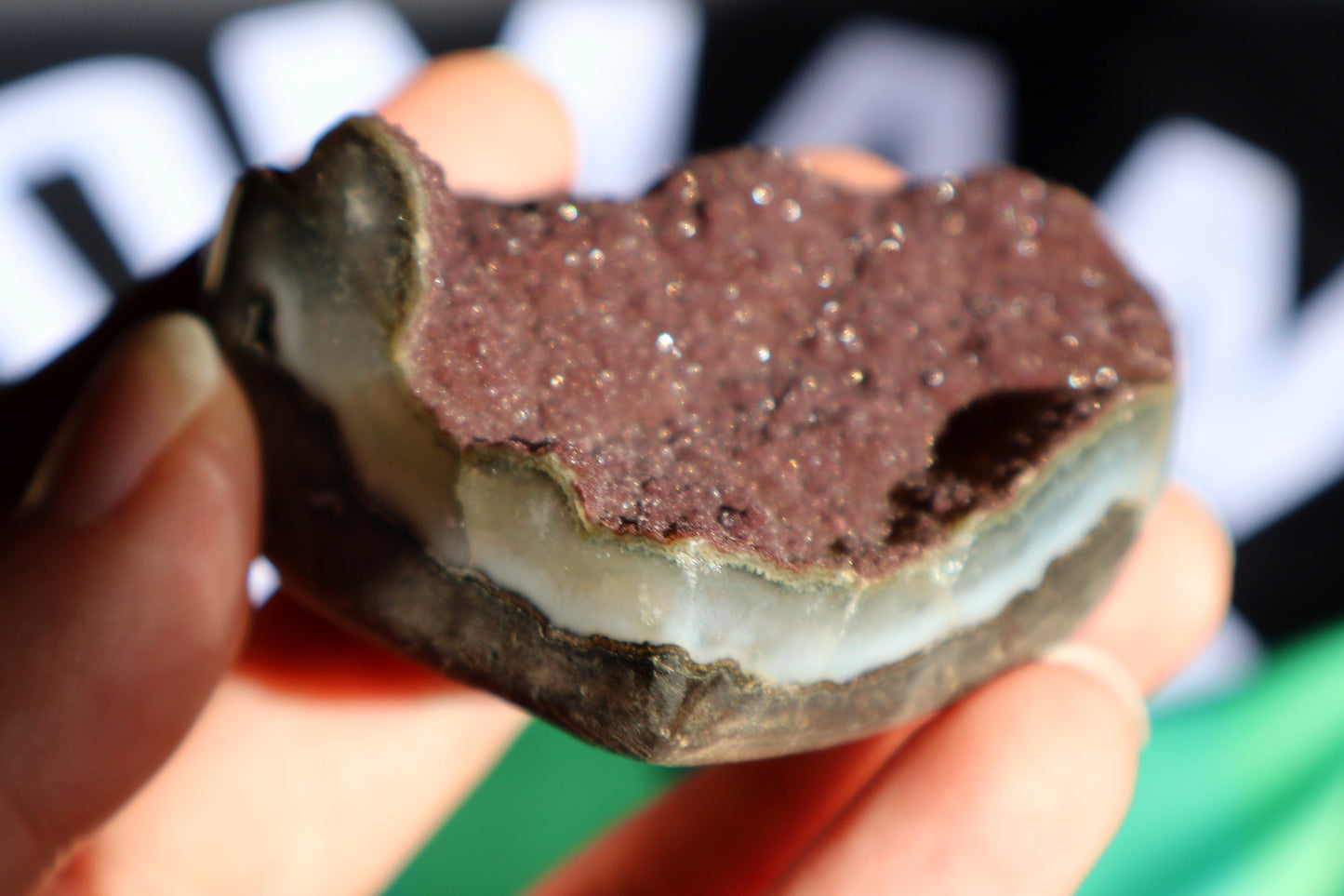 Cranberry Sugar Amethyst Druze Heart M