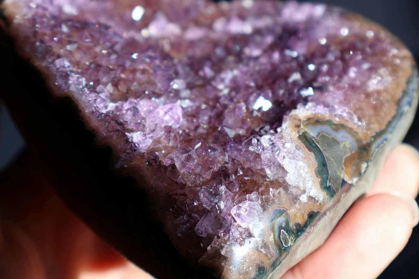 Amethyst Stalactite Druze Heart AB