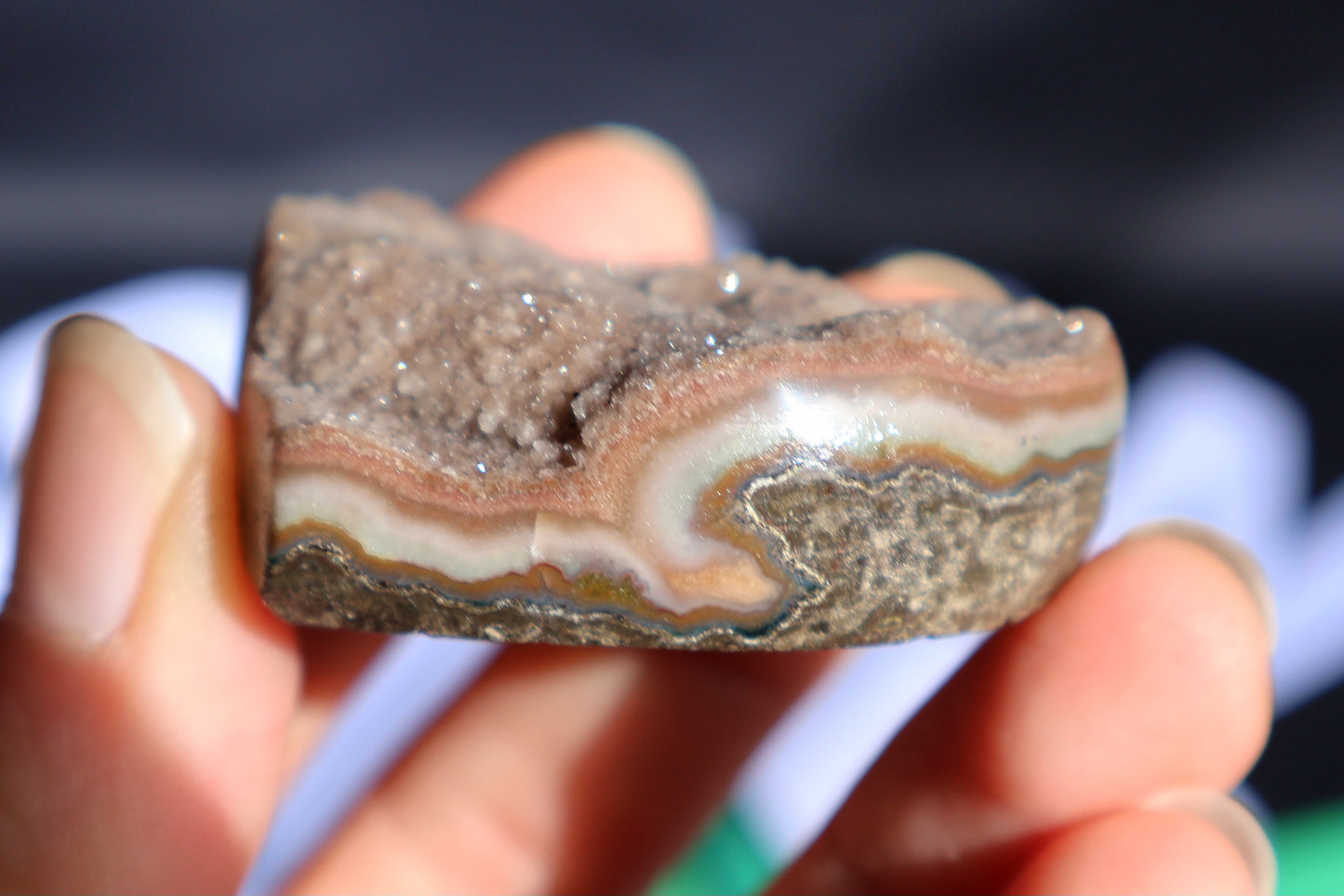 Sugar Cranberry Amethyst Druze Heart D