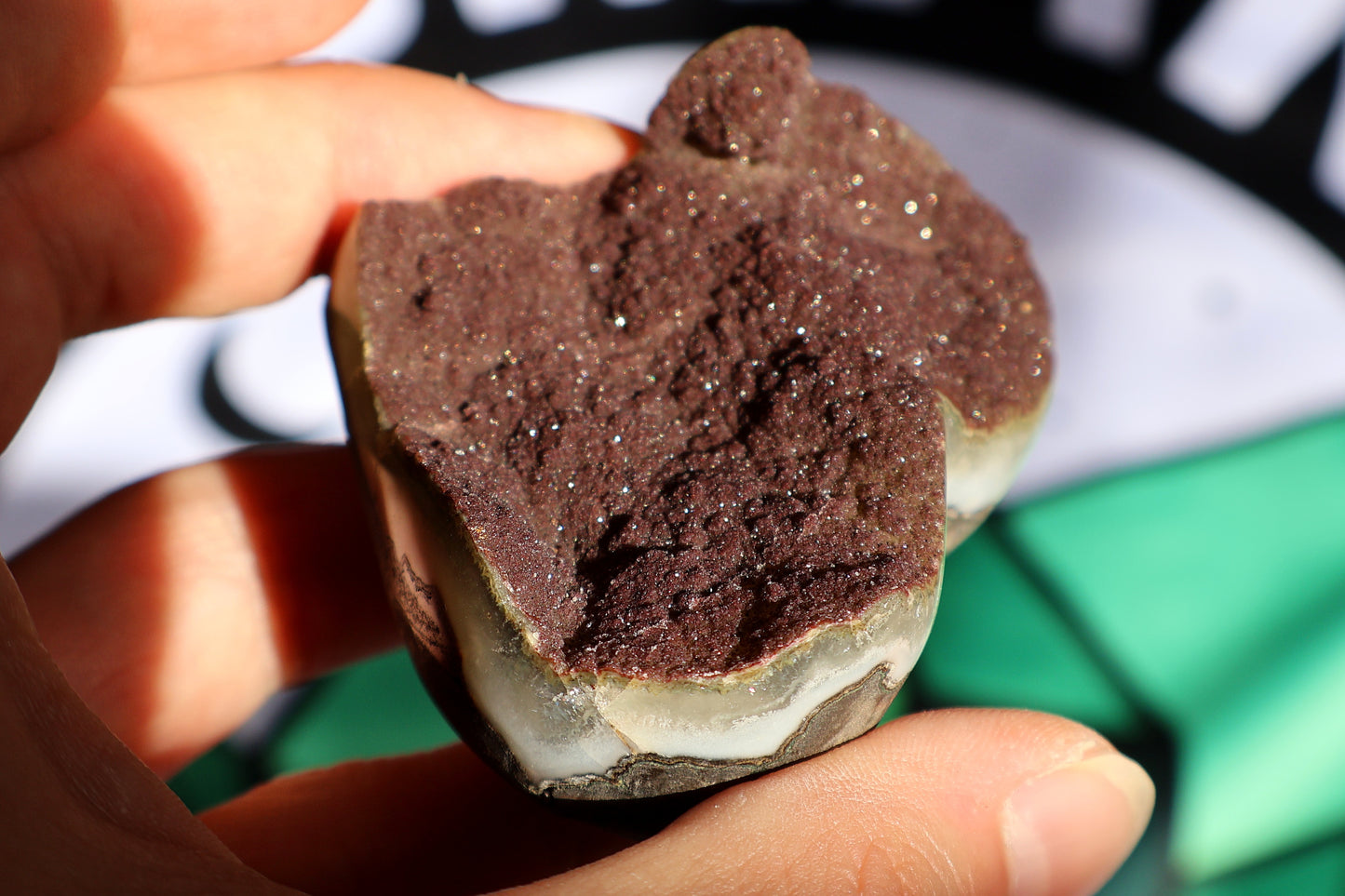 Cranberry Sugar Amethyst Druze Heart M