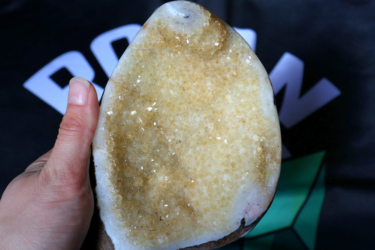 Citrine Stalactite Geode Cluster E
