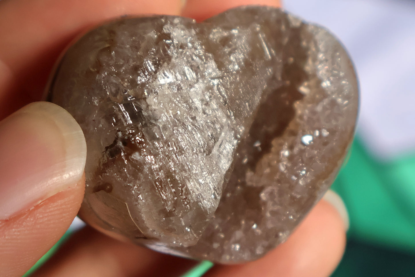 Druze Amethyst Heart C