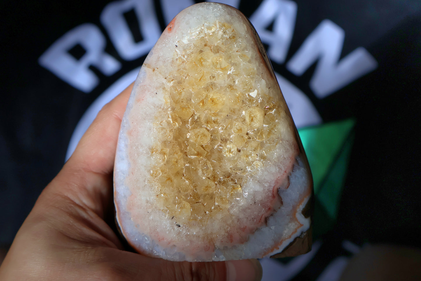 Polished Citrine Geode Cluster D