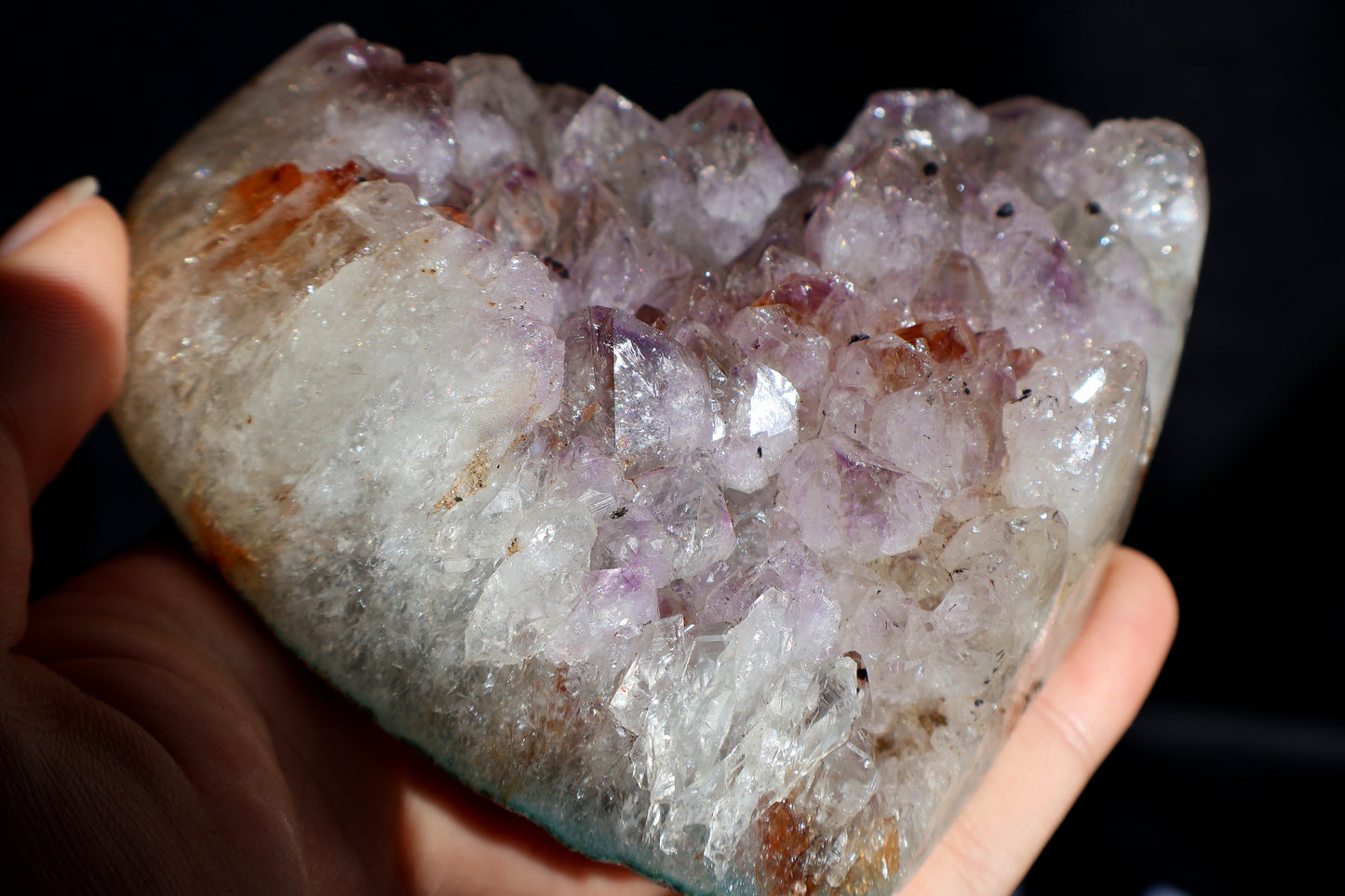 Amethyst Cluster Heart AC
