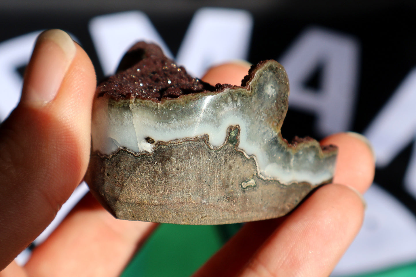 Cranberry Sugar Amethyst Druze Heart M