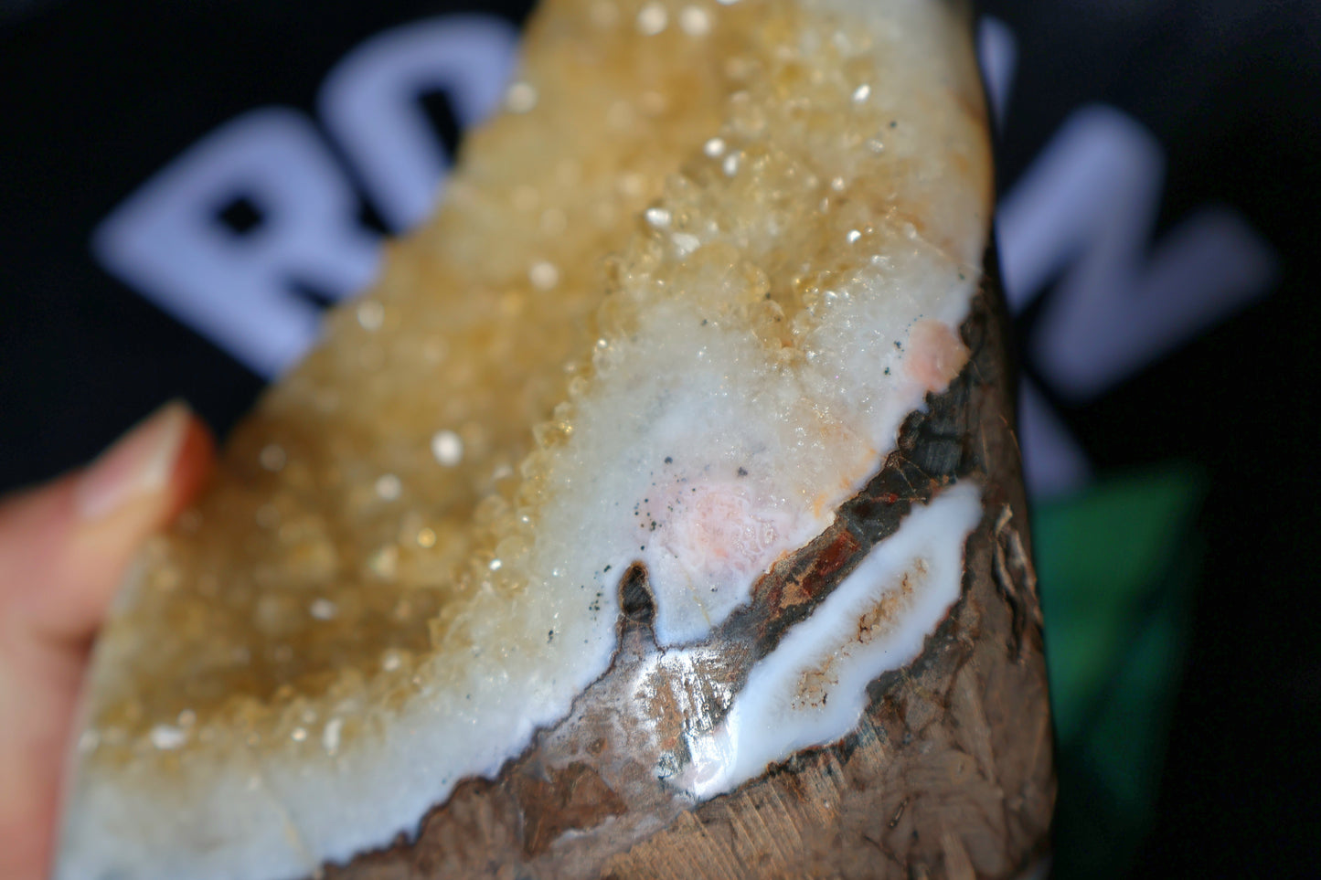 Citrine Stalactite Geode Cluster E