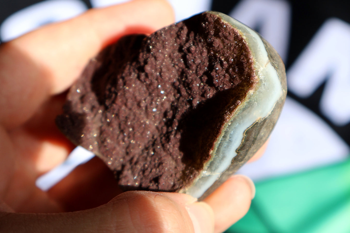 Cranberry Sugar Amethyst Druze Heart M