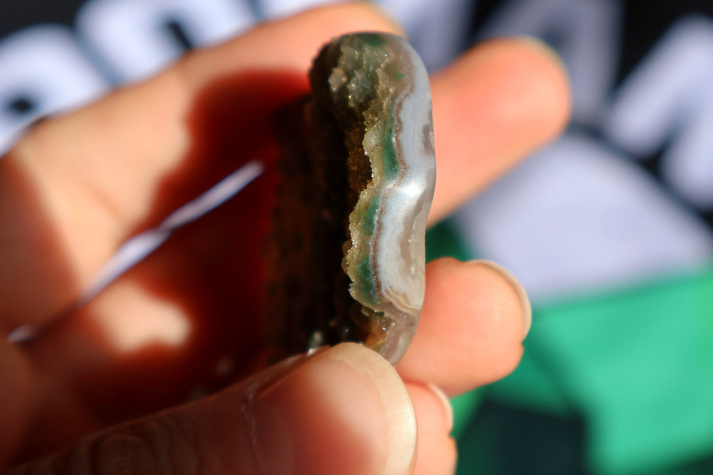 Druzy Green Sugar Amethyst Heart