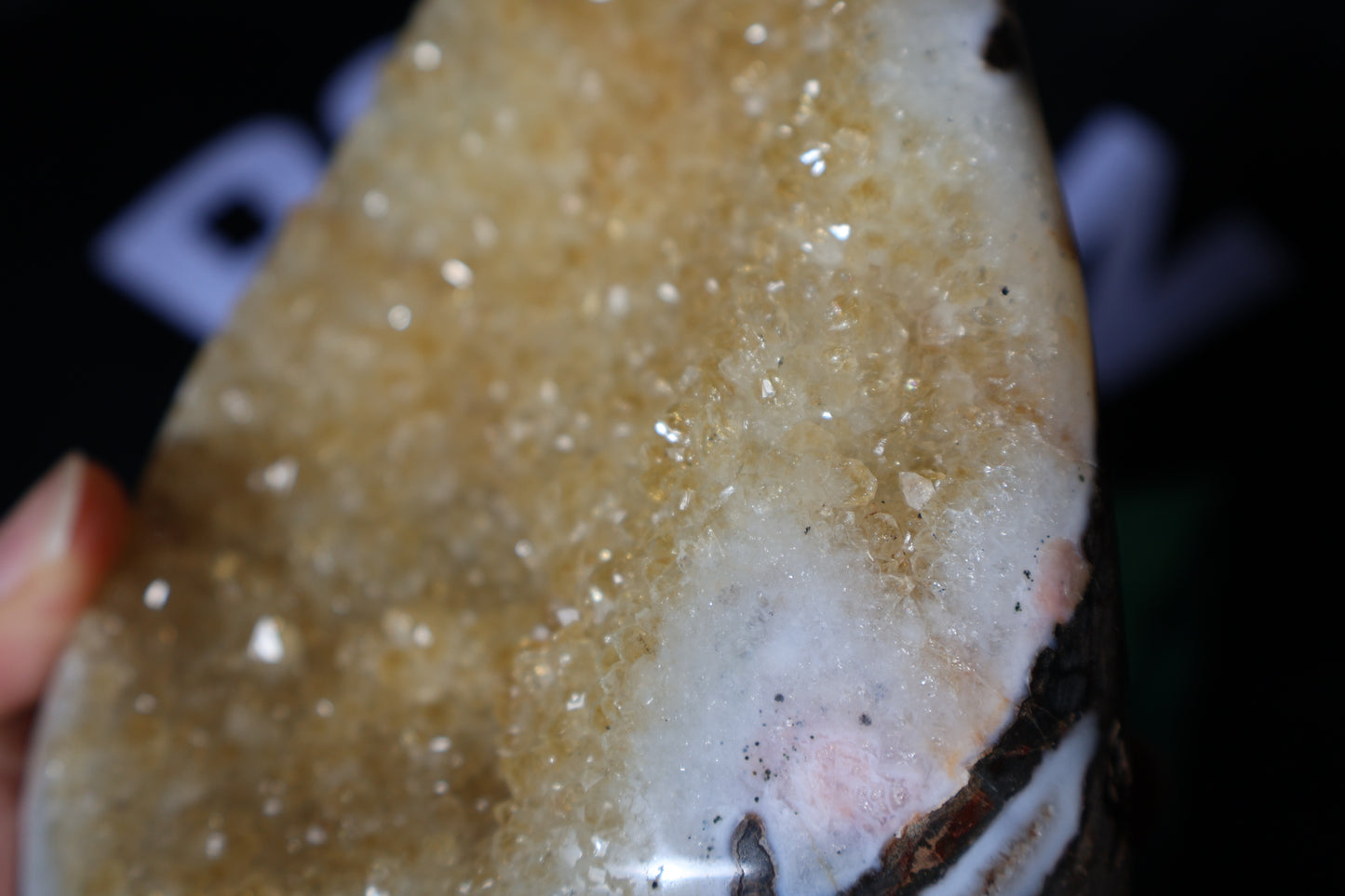 Citrine Stalactite Geode Cluster E