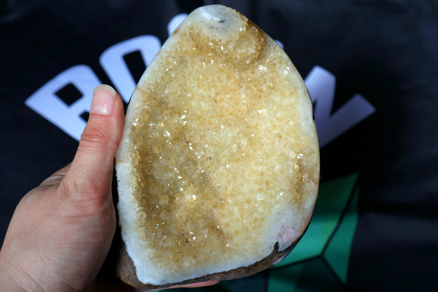 Citrine Stalactite Geode Cluster E