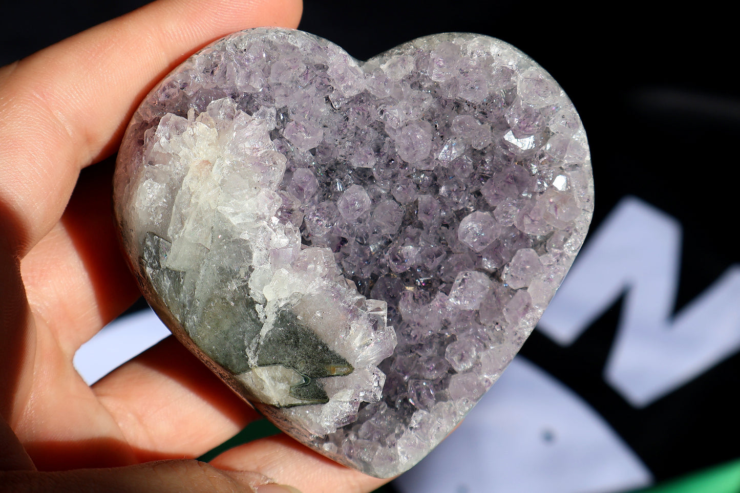 Amethyst Cluster Heart R