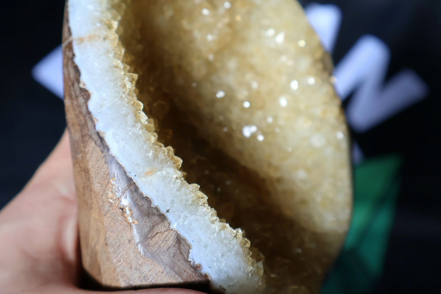 Citrine Stalactite Geode Cluster E