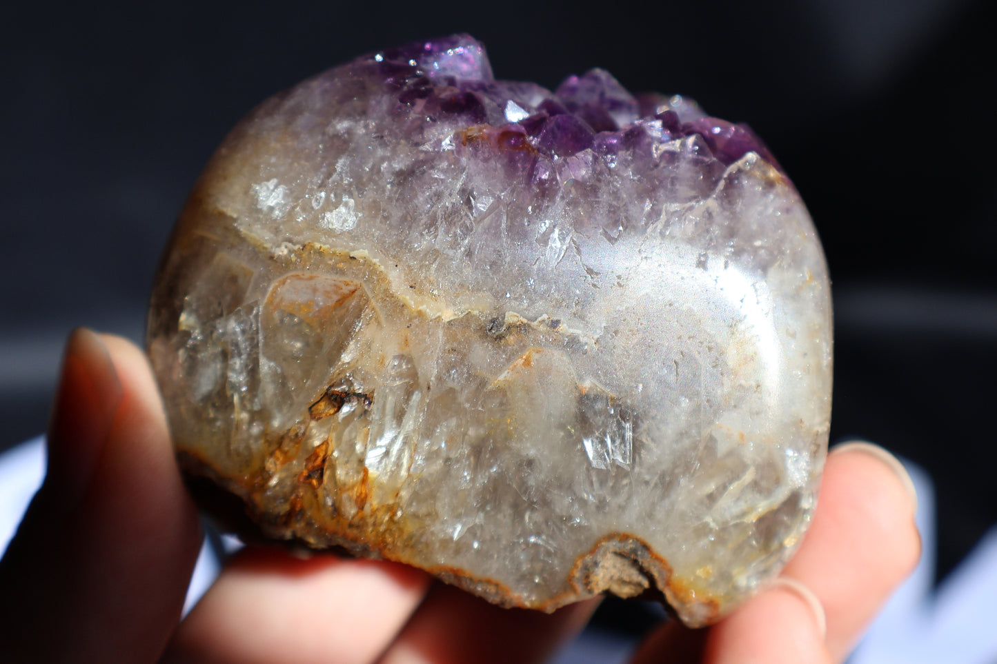 Gemmy Amethyst Cluster Heart Y